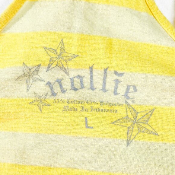 Nollie Tank | Yellow Striped | Racer Back | Size Large | Y2K | Lightweight - Picture 8 of 10